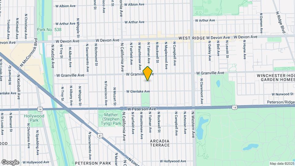 6128 N Talman Ave Map and Location Details