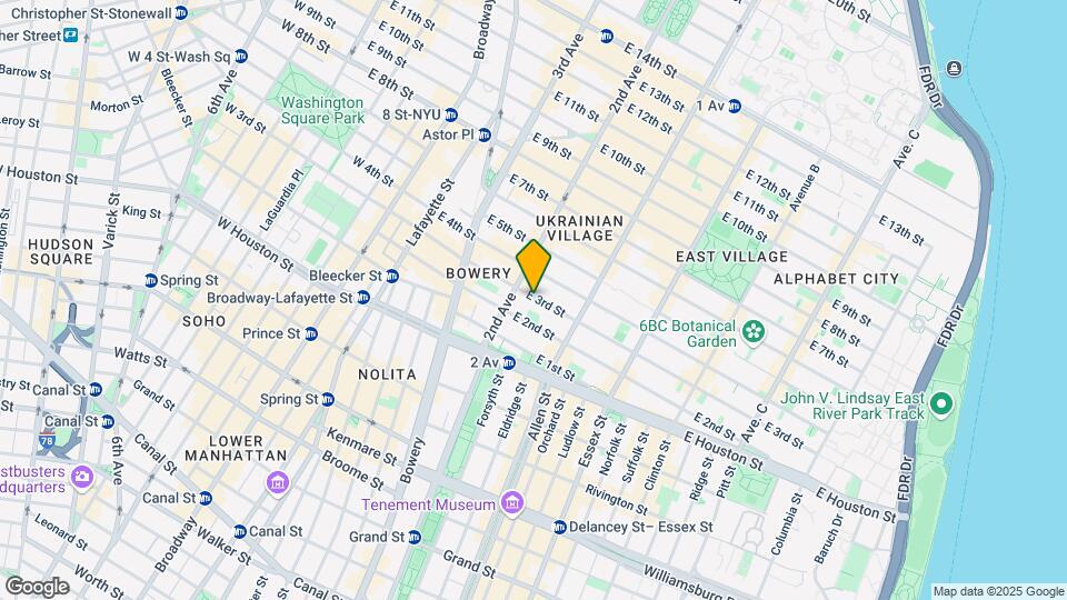 58 E 3rd St Mapa y Detalles de la Ubicación