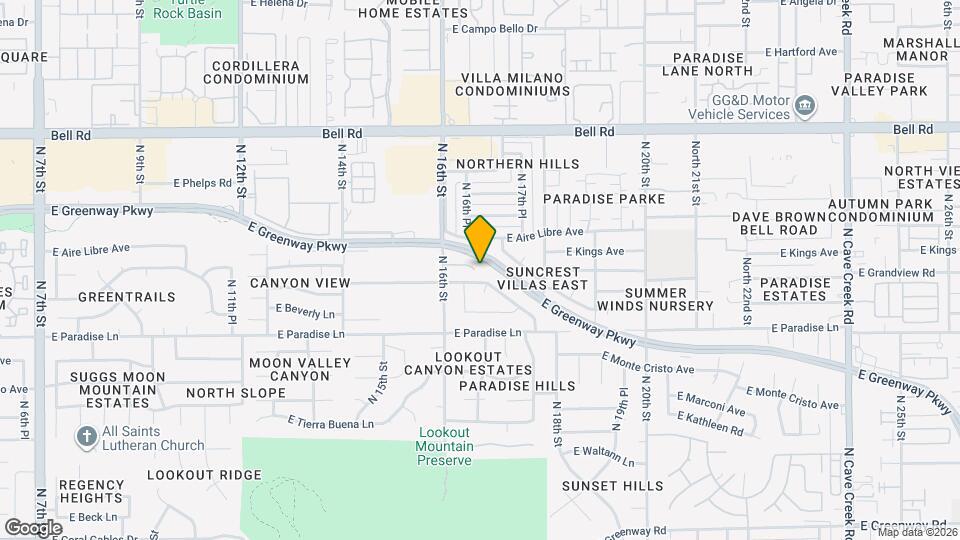 1629 E Grandview Rd Map and Location Details