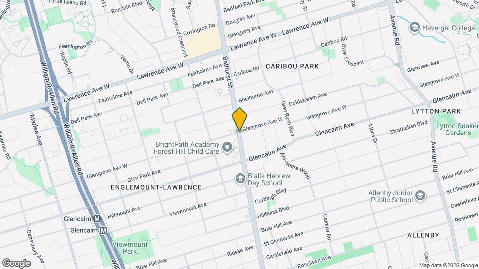 2839 Bathurst St Map and Location Details