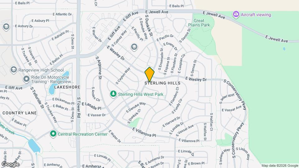 19308 E Dickenson Pl Map and Location Details