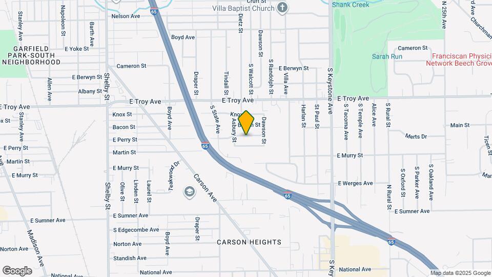 1819 E Perry St Map and Location Details