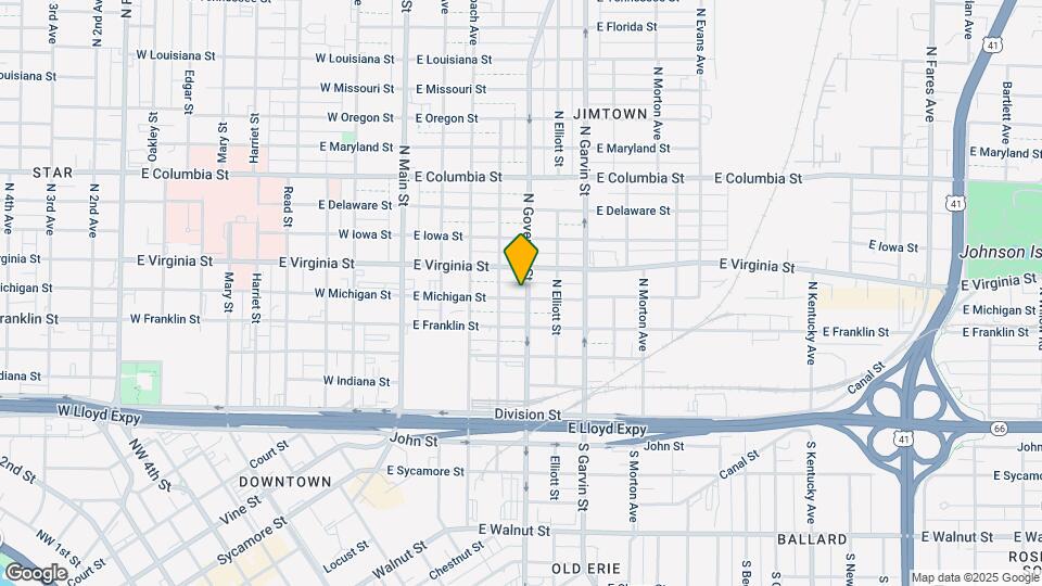 316 E Michigan St Map and Location Details