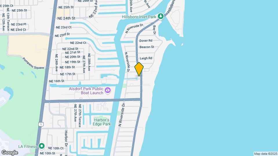 1701 N Ocean Blvd Mapa y Detalles de la Ubicación