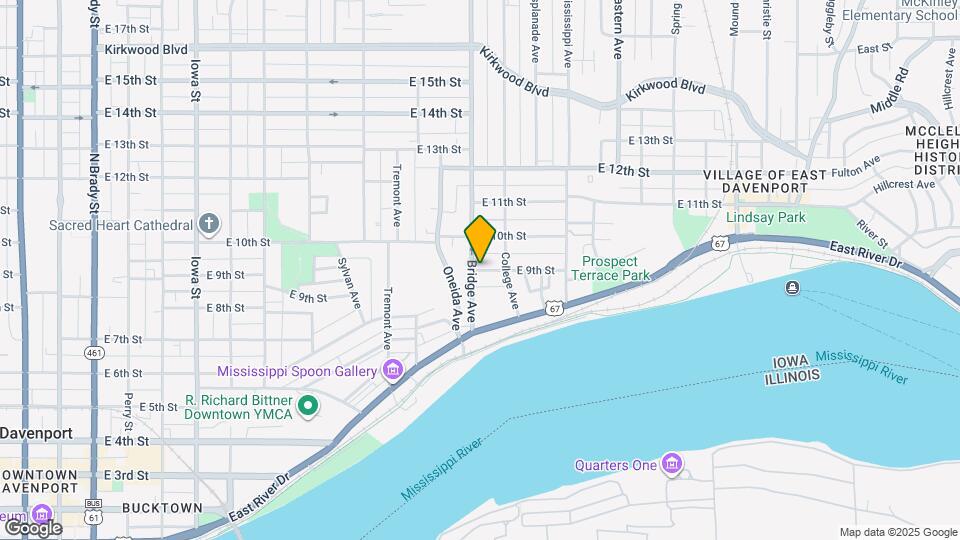 1211 E 9th St, Unit 1 Map and Location Details