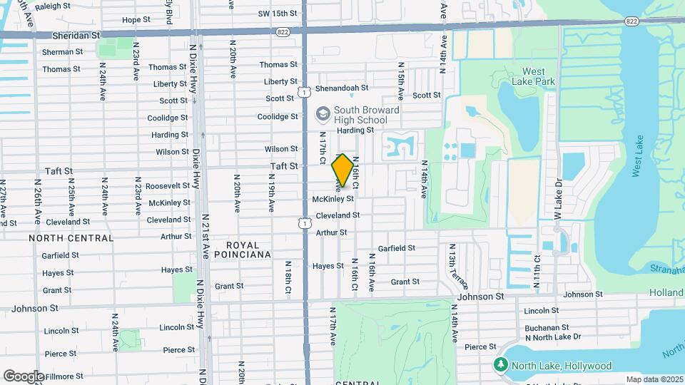 1641 McKinley St-Unit -3 Mapa y Detalles de la Ubicación