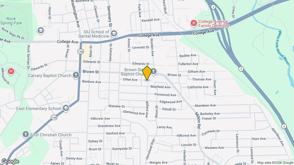 1408 Willard St Map and Location Details