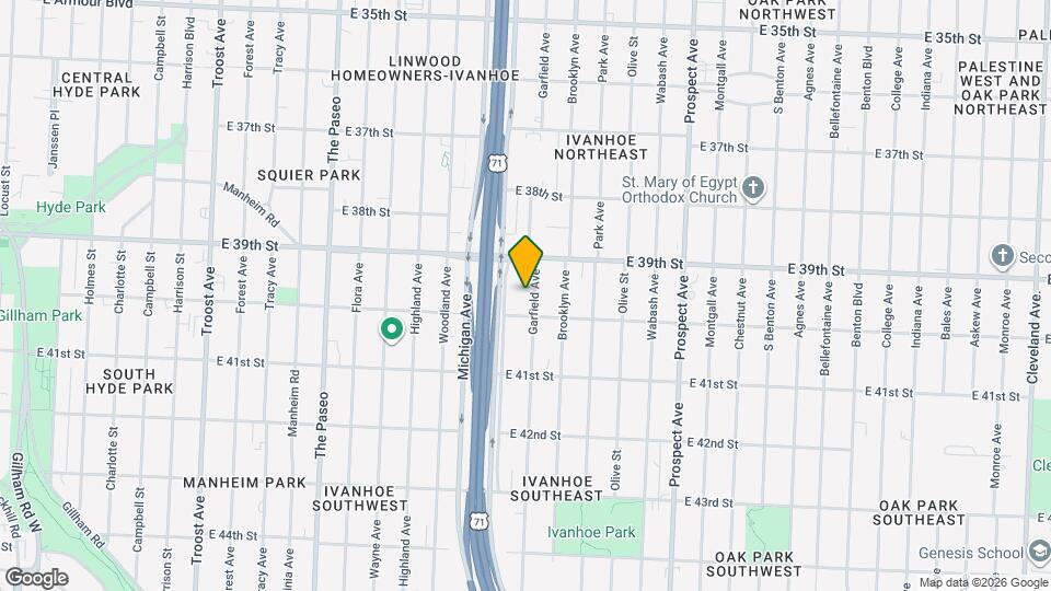 3934 Garfield Ave Map and Location Details