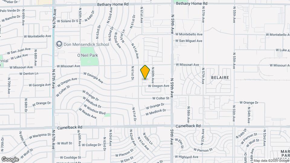 6036 W Oregon Ave Map and Location Details