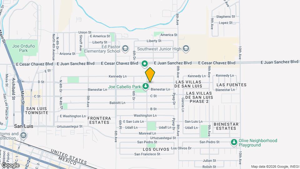 1533 East D Street Map and Location Details
