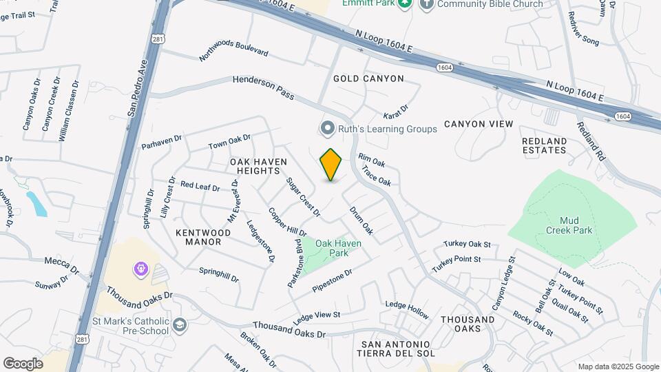 16507 Canyon Cross Map and Location Details