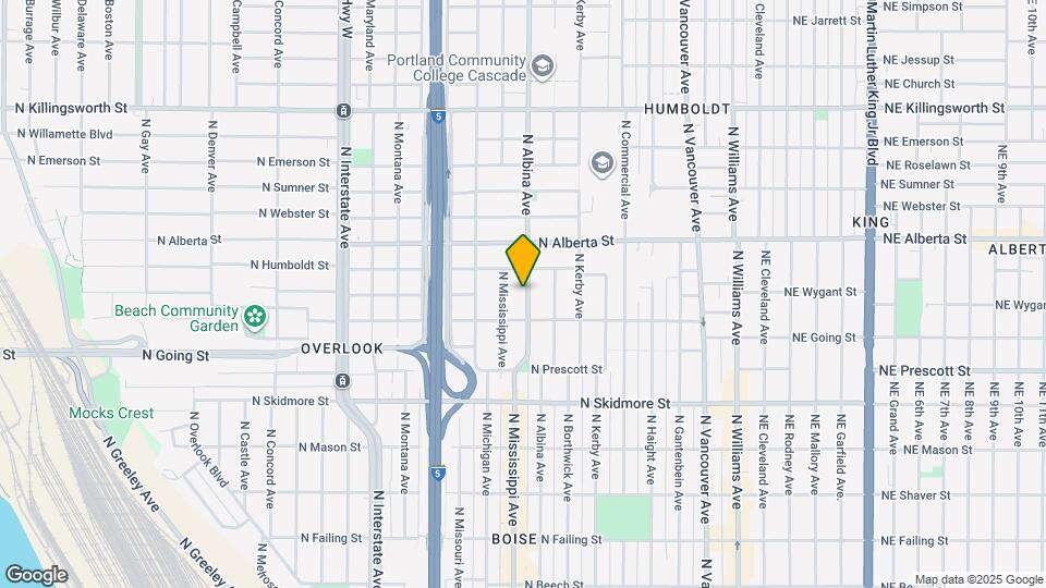 4743 N Albina Ave, Unit A Mapa y Detalles de la Ubicación