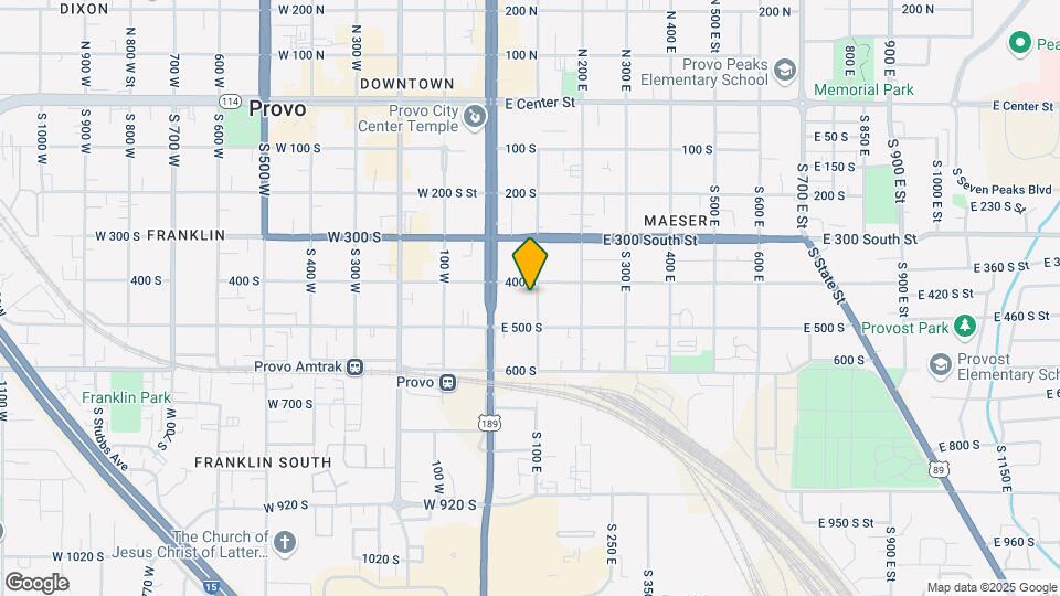 432 S 100 E, Unit 432 (Upstairs) Map and Location Details