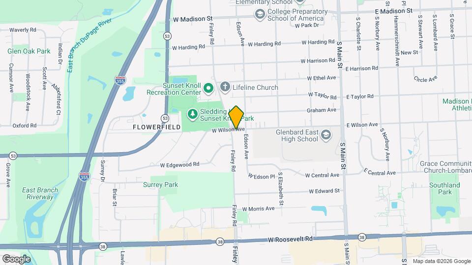1003 S Finley Rd Map and Location Details