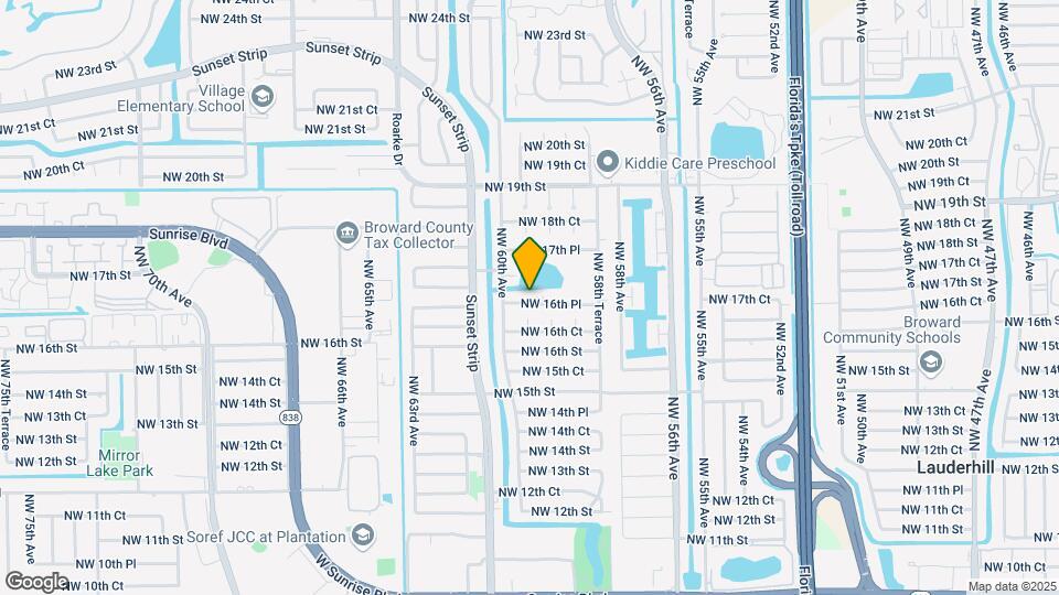 5951 NW 16th Pl Map and Location Details