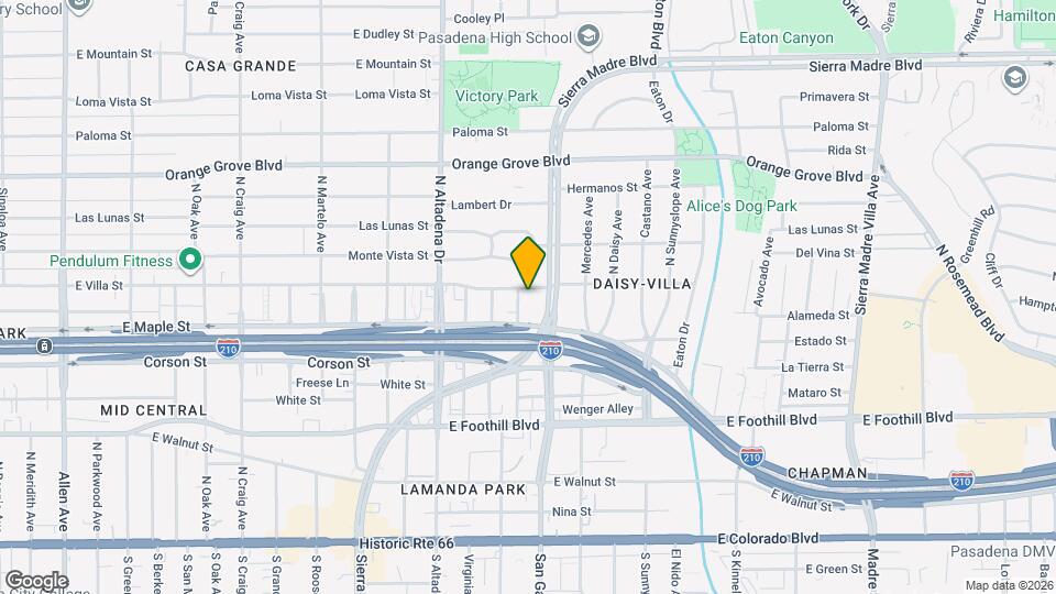 2682 E Villa St Map and Location Details