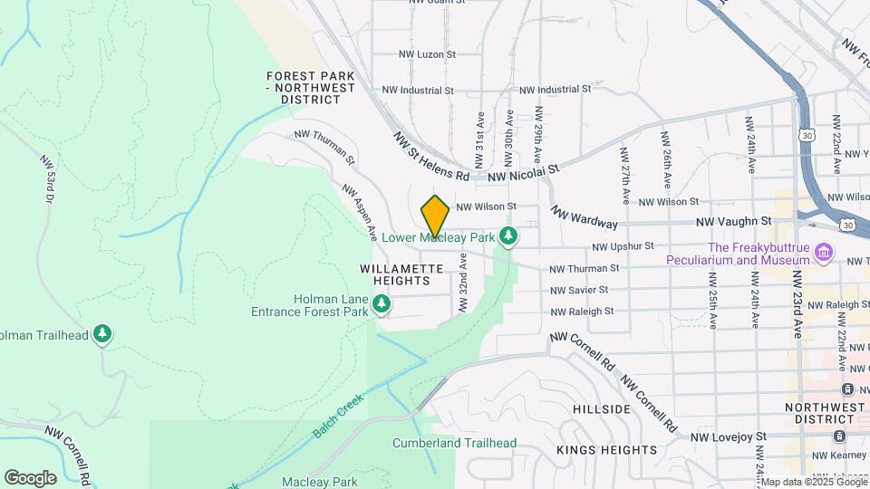 3309 NW Thurman St Map and Location Details