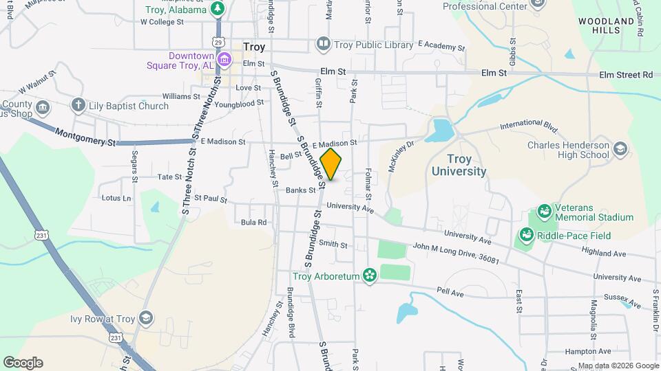 550 S Brundidge St Map and Location Details