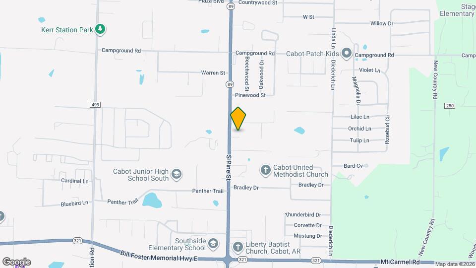 1701 S Pine St Map and Location Details