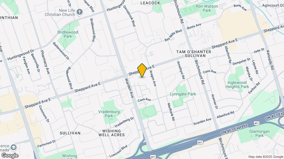 3423-C13423 Sheppard Ave E Map and Location Details