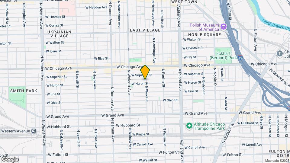 708 N Wood St Map and Location Details