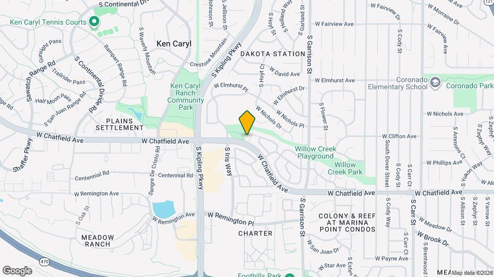 9695 W Chatfield Ave Map and Location Details