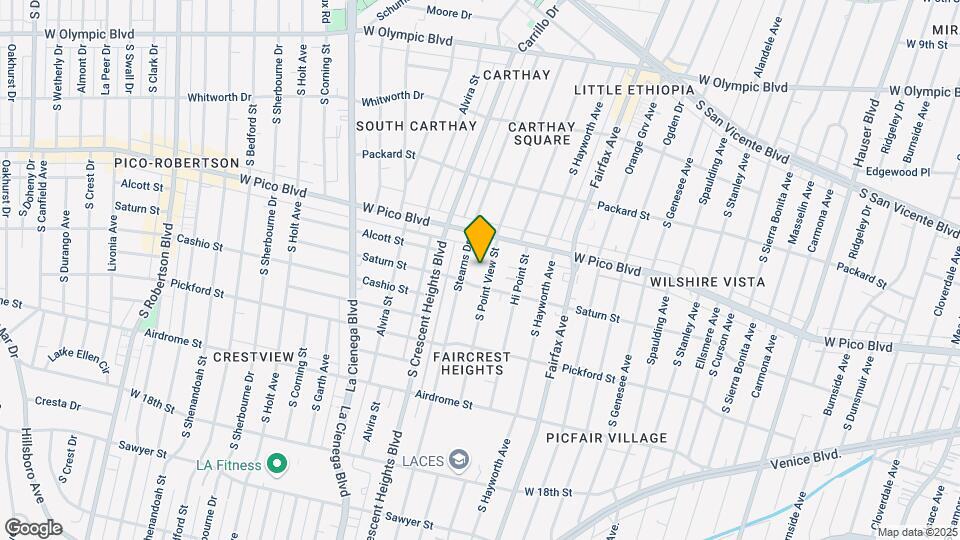 1439 S Point View Street Map and Location Details
