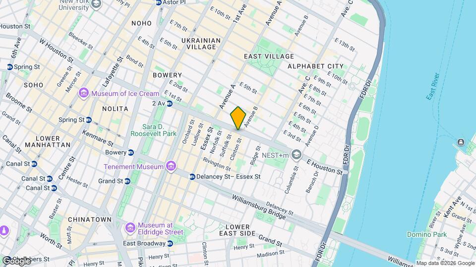 287 E Houston St Mapa y Detalles de la Ubicación