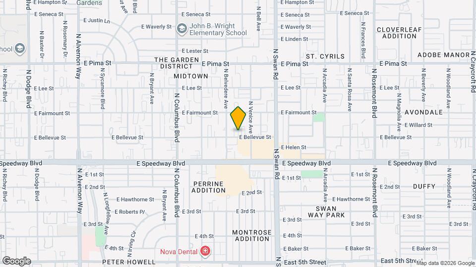 4525 E Bellevue St Map and Location Details