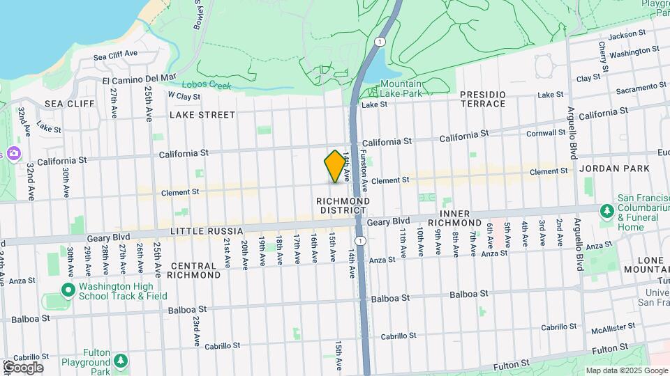 1345 Clement St Map and Location Details