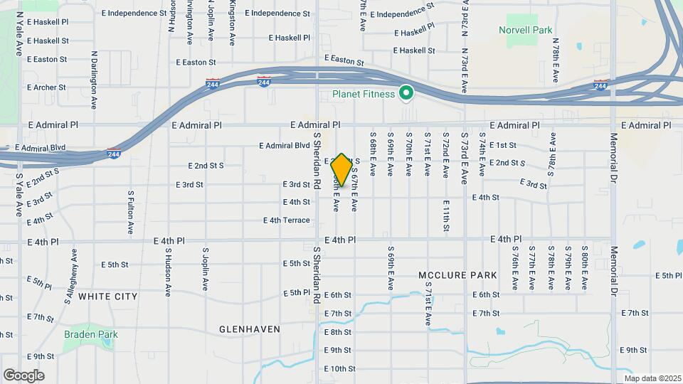 317 S 66th E Ave Map and Location Details