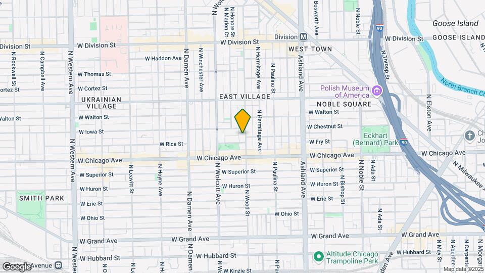 844 N Wood St Map and Location Details