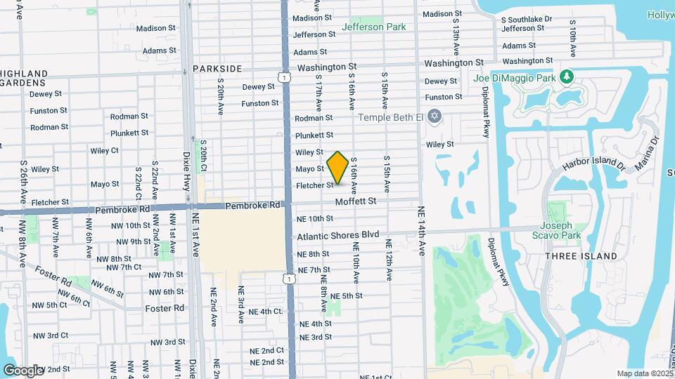 1626 Fletcher St Map and Location Details