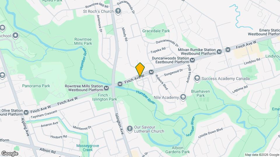 3025 Finch Ave W Map and Location Details