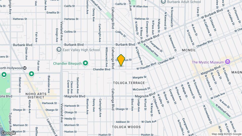 10519 Chandler Blvd, Unit B Map and Location Details