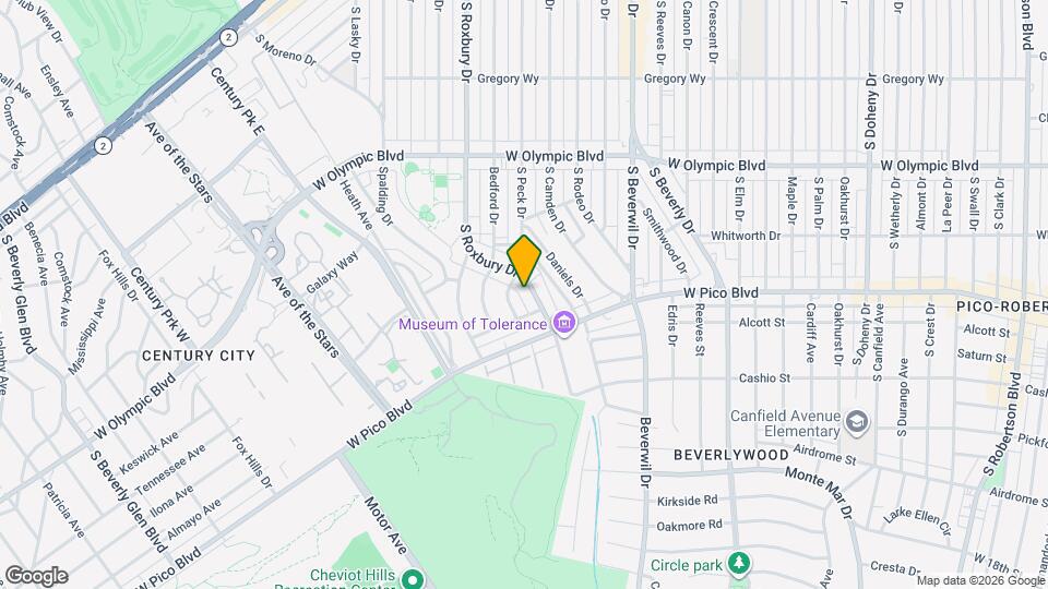 1315 S Roxbury Dr Map and Location Details