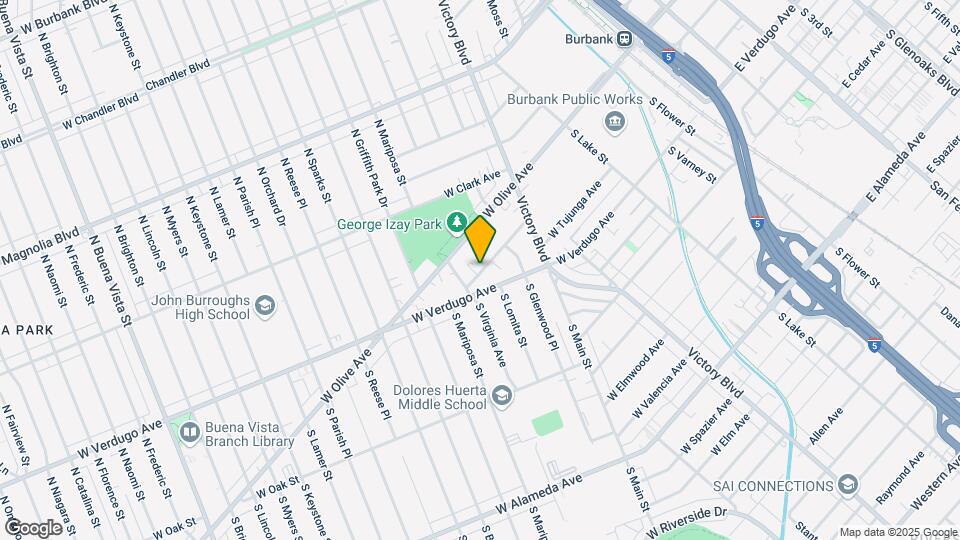 1109 W Angeleno Ave Mapa y Detalles de la Ubicación