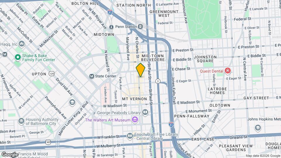 1011 N Charles St Map and Location Details