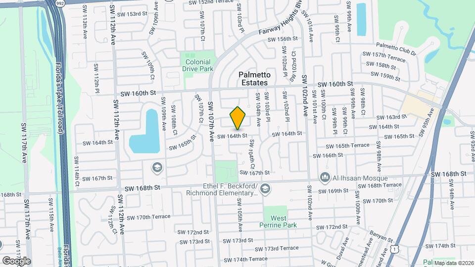 10471 SW 164th St Map and Location Details