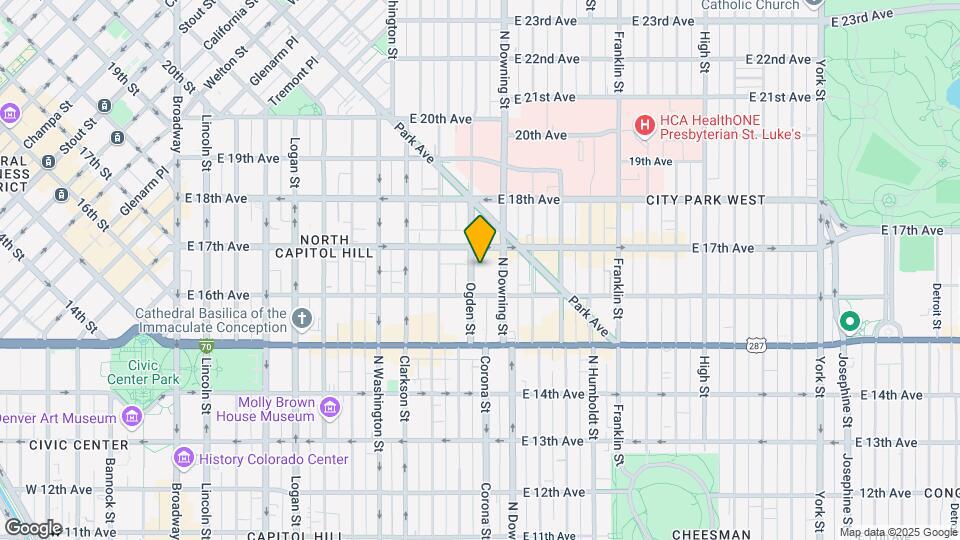 1642 Ogden Street Mapa y Detalles de la Ubicación