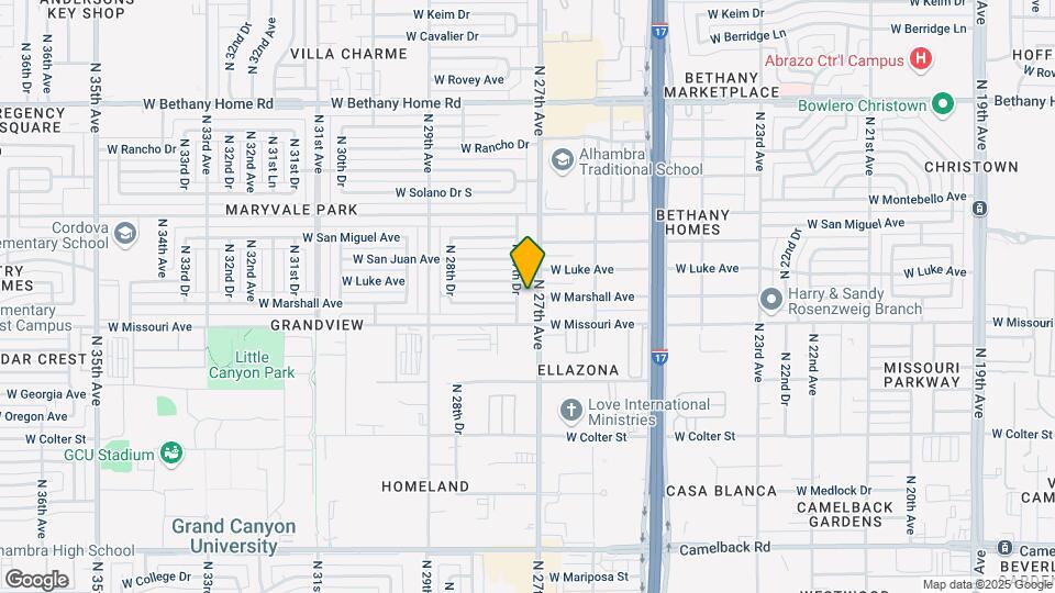 5525 N 27th Ave Map and Location Details