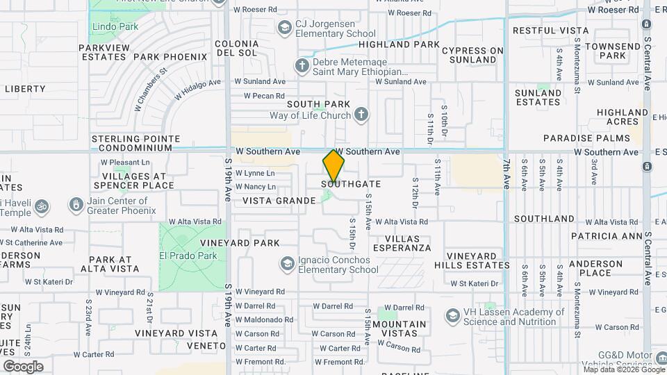 1552 W Burgess Ln Map and Location Details