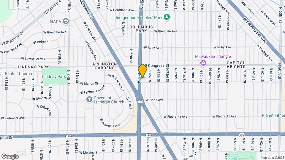 4312-4314 N 76th St Map and Location Details