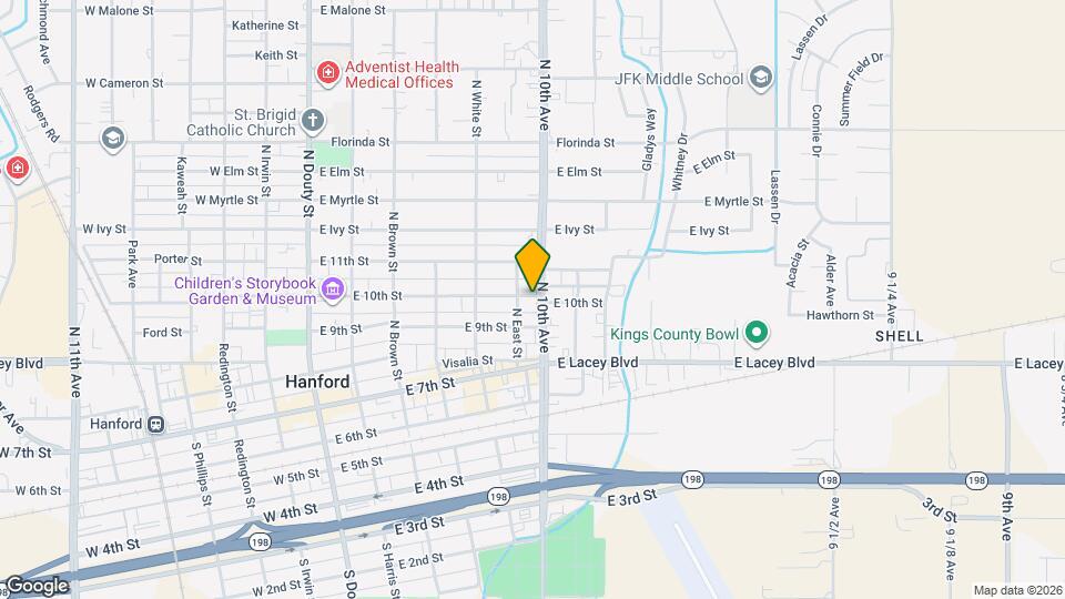 609 E 10th St Mapa y Detalles de la Ubicación