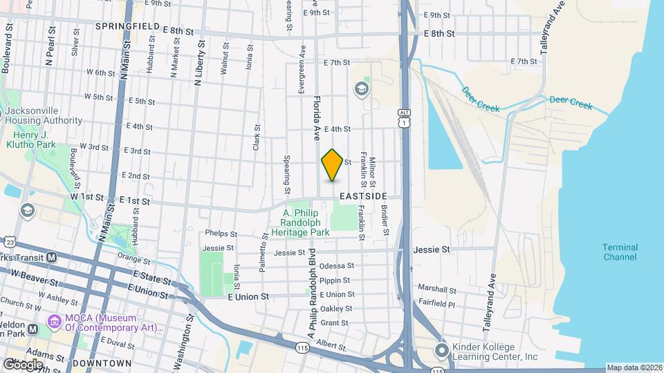 1128 Van Buren St Mapa y Detalles de la Ubicación