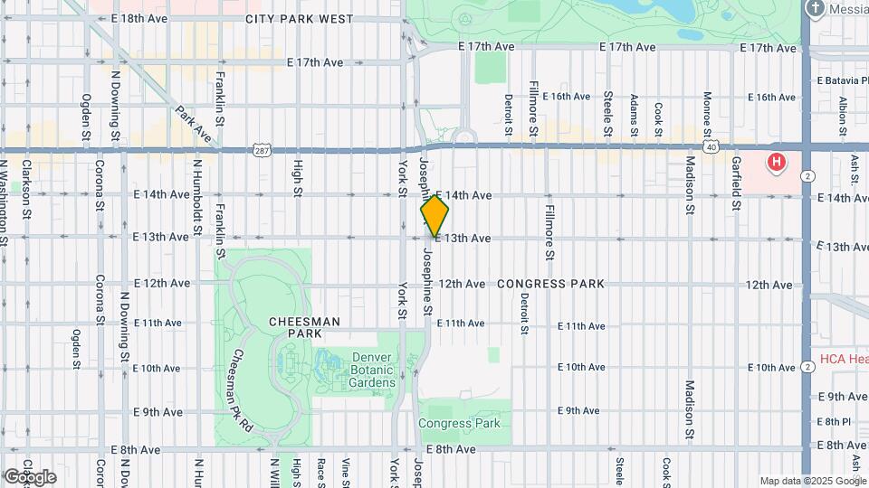 2400 E 13th Ave Map and Location Details