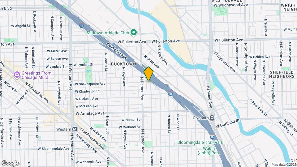 2140 N Winchester Ave Map and Location Details