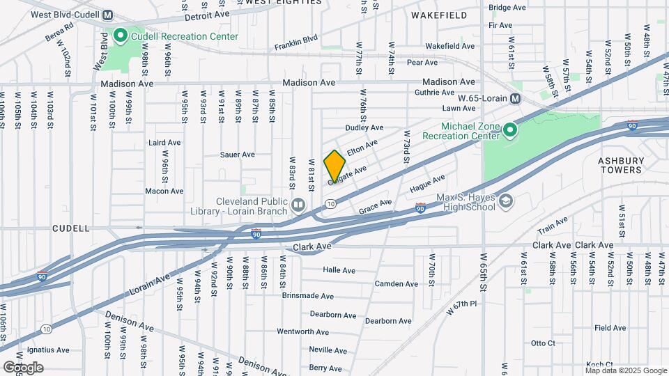 7913 Colgate Ave Map and Location Details