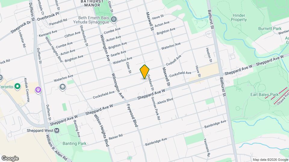 156 Cocksfield Ave Map and Location Details