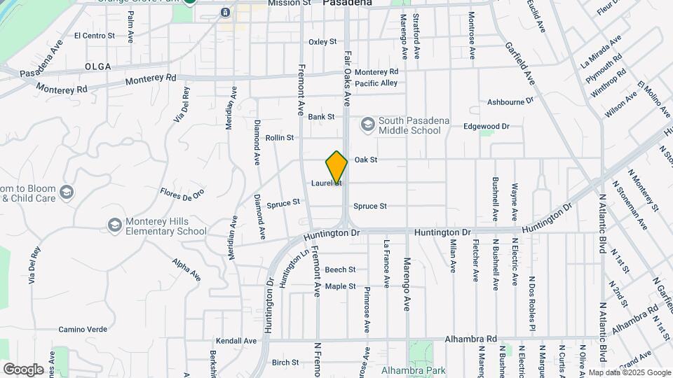 1509 Laurel St Map and Location Details